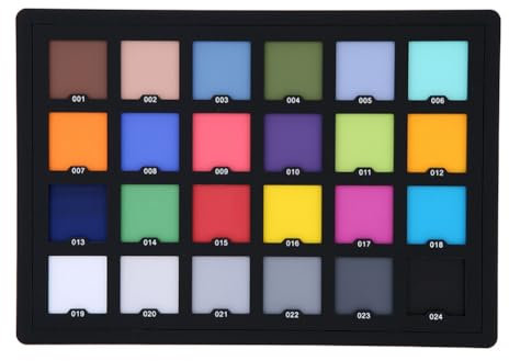 Sirxlevcy 24 Color Card Test for Superior Digital Color Correction for Color Balancing in Photo Color Palette Board