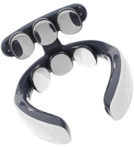 MOTHNUR Masajeador De Cuello Inalámbrico Usb 6 Cabezales, Función De Calentamiento y Pulsos Terapéuticos, Compacto y Portátil Para Uso Doméstico, Alivio Cervical Para Adultos
