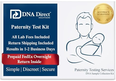 DNA Direct - Reliable At-Home Paternity Test for Child and Father, Fast and Dependable Paternity Test Results in 1-2 Days, All Lab Fees and FedEx Overnight Return Included