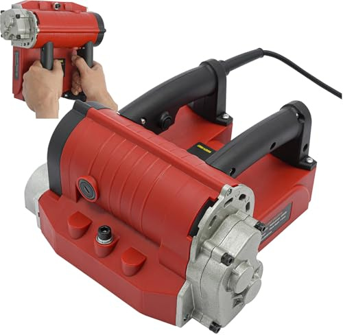 Electric Wall Planing Machine - Power Shovel with Adjustable Depth for Wall Renovation and Cement Stripping, Includes Side Knife and Toolbox