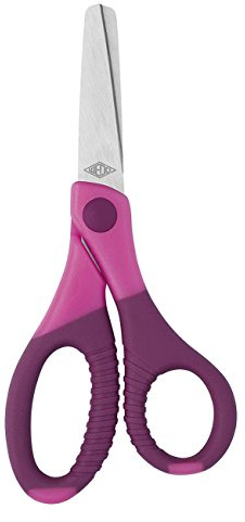 Wedo 0771509 Gripy sax för hantverk, 13,cm, runda spetsar, rostfritt stål, rosa