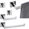 KOKOSIRI 5-teiliges Badezimmer-Hardware-Set, glänzende Edelstahl-Handtuchstangen + Toilettenpapierhalter + Bademantelhaken, Wandhalterung, poliertes Finish, B05A5-CH
