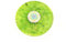 Grüner Onyx Teeuntersetzer Blume des Lebens rund 8,9 cm Durchmesser ca. Vastu Teller Energiegenerator