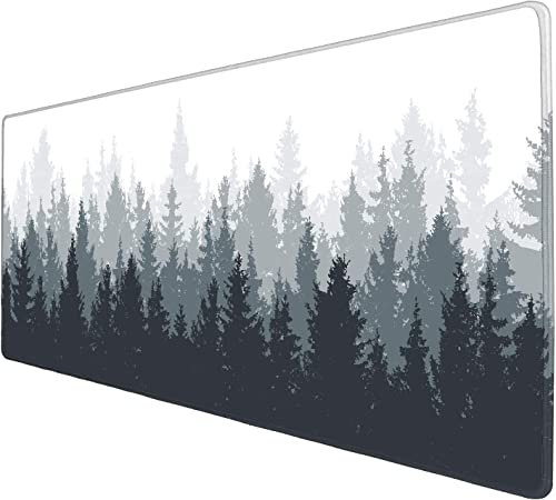 TEKXDD Large Gaming Mouse Mat Pad 800 x 400 mm XXL Keyboard Mouse Pad, Non-Slip Rubber Waterproof Surface, Extended Desk Mat Pad for Office, Game, PC, Laptop, Desk - Tree Pattern