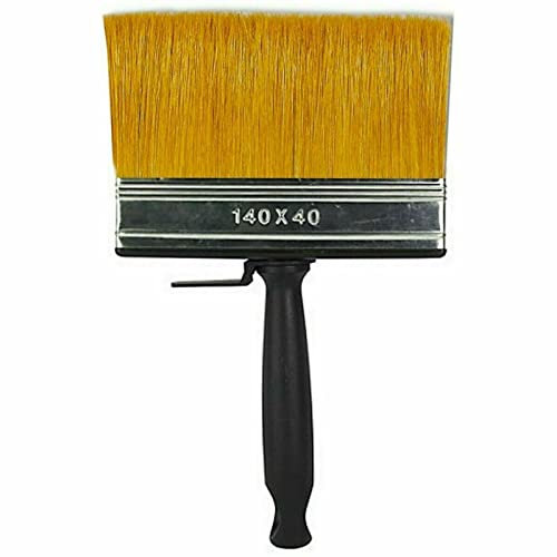 Shed and Fence Paint Brush - Interior and Exterior Use, 120mm Large Brush Head, Heavy Duty Bristles, Durable Masonry, Decking, Timber, Outdoor Decorating Paint Brush