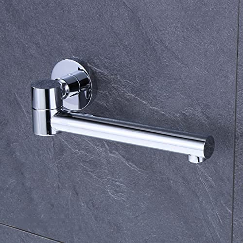 Beccuccio per vasca Bocca per vasca da parete in ottone Pieghevole Rotazione di 180 ° Miscelatore per vasca da bagno Uscita acqua Non deviatore