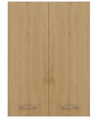 VBChome Waschmaschinenschrank 64 x 30 x 90 cm Eiche Artisan 2 Türen mit Hängeschrank Badschrank Wandschrank über der Waschmaschine Badezimmer Praktisch Waschmaschinenüberbau Eiche Artisan