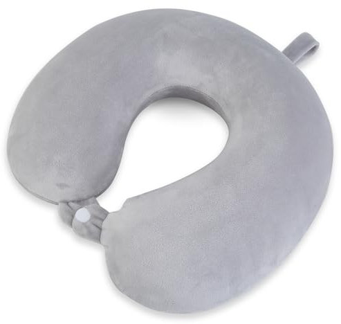 FANHOMAS Nackenkissen Flugzeug, Reisekissen Memory Foam U-förmiges Travel Neck Pillow Nackenhörnchen Erwachsene, Sommer Flugzeug Kissen Tragbar Reisekissen Flugzeug für Flugzeug Auto Büro (Samt)