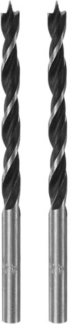 sourcing map 2pcs Brad Point Drill Bits 4.5mm(11/64) Dia Straight Steel Round Shank Drill Metric Brad Point 1.8 Drilling Depth Spiral Twist Drill Bits for Carpenter Woodworking Plastic Rubber