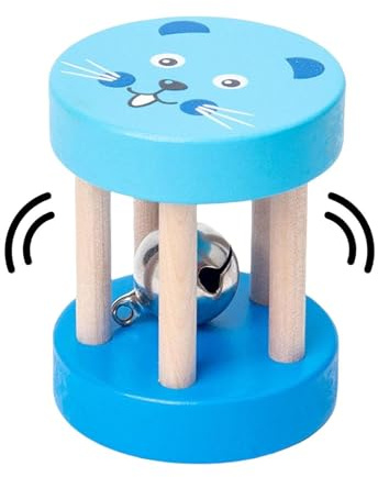 de madera,Baby Sonajero Juguetes de Madera 0-6 Meses - Juguete de sonajero para bebés de fácil agarre, juguetes de madera para el desarrollo sensorial del infantil para n