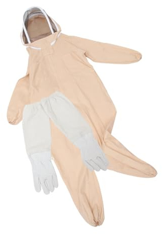 DOITOOL Unisex Beekeeper Suit Xxl One-piece Protective Clothing with Gloves Breathable for Men and Women Wide Field of Vision Beekeeping Costume for All Skill Levels Random Color