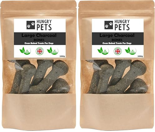 Large Charcoal Bones Dog Treat, 200g (Pack of 2)