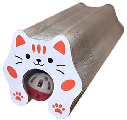Planche à gratter pour chats – Planche à gratter pour chat avec cloches, jouet p0ur chat en carton | Jouet de piste de balle dee chats, la maison, salon, les voyages, le jeu, l'entraînement, le mouvem