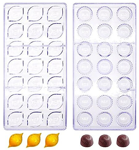 Pralinenform für Süßigkeiten,RoadLoo 2Stk Multifunktionale Transparent Form in 3D Diamant-Form Backzubehör aus Polycarbonat Backgeschirr-Backwerkzeug Küchenbedarf für DIY-Handarbeit Maker-Eisform (3)