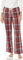 Amazon Essentials Damen Schlafanzughose aus Popeline, Burgunderrot Rostfarben Plaid Mischen, XXL