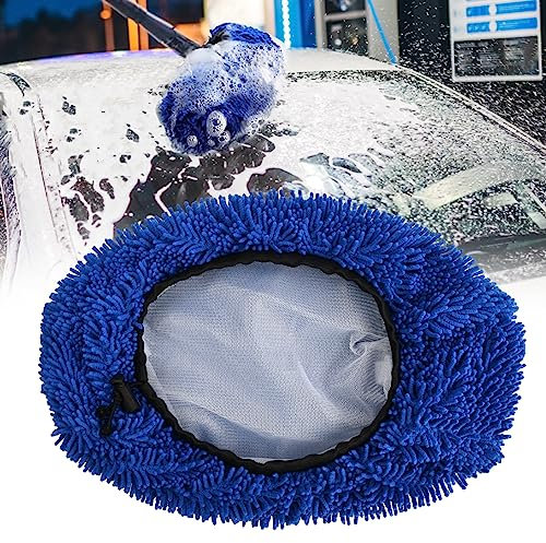 Laughhe Waschanlagen Bürstenüberzug Brush Cover Mikrofaser Autowäsche Bürstenabdeckung Ultra Weich Aorbierend SB Waschanlage Brushcover Weich Brushcover für Autowaschbürsten, Blau