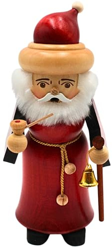 Dekohjälte24 rökelsemän – rökelseman tomte som jultomte, original malmbergiskt hantverk, äkta trä svarvt, storlek L/B/H: ca 8 x 9 x 21 cm