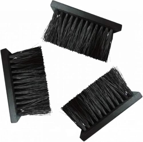 Daaxing Lot de 3 brosses de rechange avec manche en bois pour cheminée, poêle, cheminée