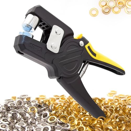 Tvvcalk Ösenzange Set, Ösenzange 10mm mit 1000 Ösen, Ösenzange für Planen, Profi Ösenzange,Mehr Druck, Mehr Magnetkraft.