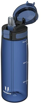 Super Sparrow Borraccia - 750ml - TouchSip Sportiva Bottiglia - Tritan Senza BPA, a Prova di Perdite - Borracce con Cannuccia Ideale per Scuola e Sport