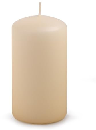 DONAU HOME 1 bougie pilier classique, crème, beige/1 pièce, diamètre : 7 cm, non parfumée, pour décoration, durée de combustion 49 heures, bougie décorative, bougie de cire, de table, autel
