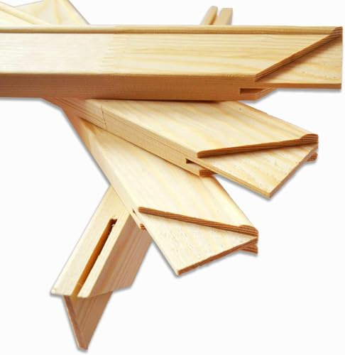Kunstbruder© Barres de châssis XXL - Cadre en bois solide pour toile, peinture et bricolage (différents formats) avec cales en bois prêtes à monter soi-même (50 x 70 cm)