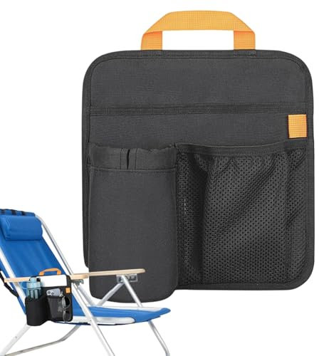 Portavasos para Silla De Playa - Organizador Ligero Y Portátil para Brazos De Silla | Organizador Multiusos para Botella De Agua, Teléfono Móvil, Llaves, Tarjetas Y Gafas De Sol