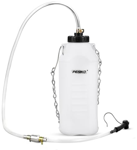 PESIKO 1L Brake Bleeder Bottle, Brake Fluid Bleeder Kit with One Way Check Valve 24 inch Tube and Rubber Connector for Collect Brake Fluid