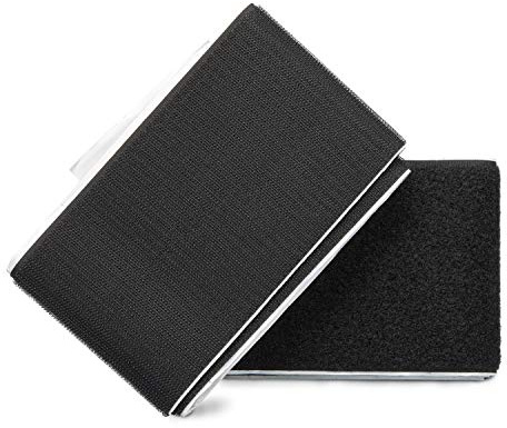 ZADAWERK® Bande auto-agrippante – 100 mm x 100 cm – Noir – Ruban auto-adhésif – pour relier des composants – 1 mètre de bande douce et 1 mètre de bande à crochets