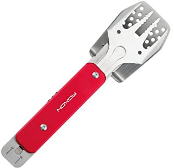 Roxon Mini BBQ Tool 4 in 1 Grillbesteck, Farbe:rot