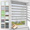 Zarnan Doppelrollo Klemmfix ohne Bohren Grau 100x120cm(Stoffbreite 96cm) Duo Rollo Blickdicht Zebrarollo Rollos für Fenster ohne Bohren für Wohnzimmer Küche Büro lichtdurchlässig und verdunkelnd