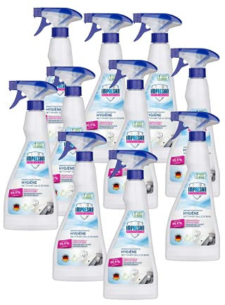 Impresan Hygiene Bad-Reiniger: Desinfektions-Reiniger in Sprühflasche - Hygienereiniger - Desinfektionsmittel - 10 x 500ml im praktischen Vorteilspack