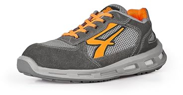 U-Power RL20476-42-Calzado Gama Red Lion Modelo Ultra S1P SRC ESD Talla, Zapatos de Seguridad y contra Incendios Unisex Adulto, Gris/Naranja, 42 EU