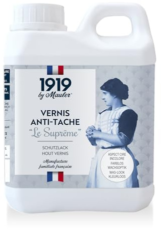 1919 BY MAULER - Vernis bois et peinture Multisupport Le Suprême - Satiné Aspect Cire - 2,5L - Anti-Rayure, Anti-Tache - PV Contact Alimentaire