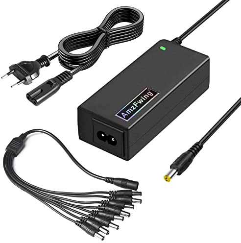Netzteil 12V 5A CCTV Kamera Stromversorgung, 100V-240V AC zu DC 12 Volt 5A 4A 3A Power Adapter passend für Samsung Q-See Night Owl Swann Annke Sicherheits Kameras.