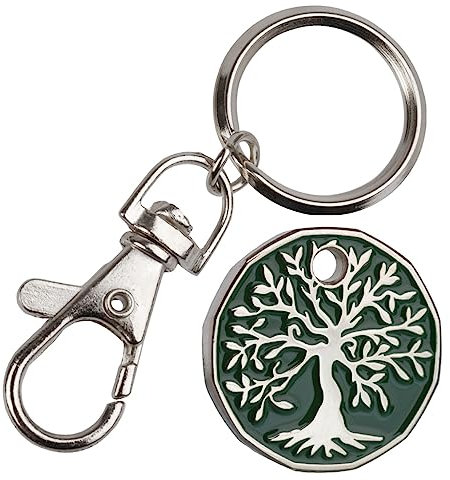 Harts Green Tree of Life Trolley locker Token Keyring New shape,12 sided 1 unit