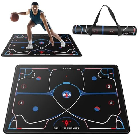 2F22E Non-Slip Basketball Training Mat - Durable Agility Footwork Mat 33.8x47.2 Inch for All Ages/Levels, Enhance Speed/Strength/Coordination Indoor/Outdoor