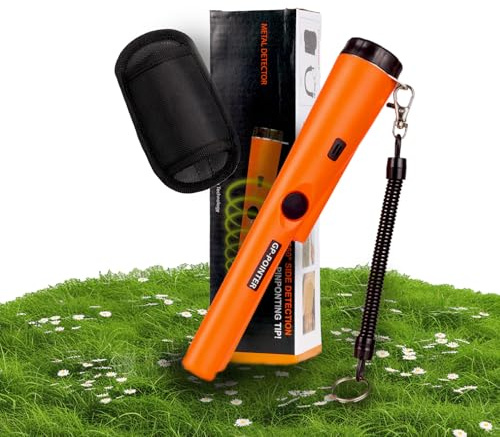 VortecSys Metal Detector Pinpointer, Professional Handheld Pointer Detector for Adult & Kids Portable Treasure Pinpointing Finder Probe (Orange)