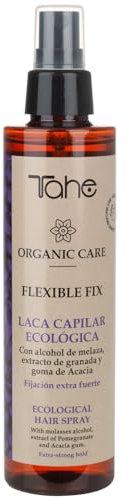 Tahe Organic Care Laque capillaire écologique Flexible Fix avec de l'alcool de mélasse 100% naturel, Extra-fort, 200 ml