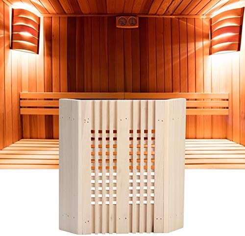 Wandisy Abat-Jour de Sauna, hammam Sauna Room Carré en Bois avec Abat-Jour Sauna Couverture légère pour Abat-Jour Accessoires de Sauna, Convient pour Une Salle de Sauna, Utilisation du hammam