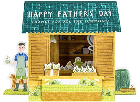 Hallmark 3D Fathers Day Card - Pop Up Garden Shed Design