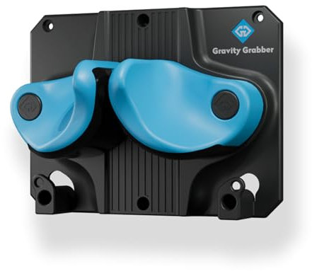 Gravity Grabber Ultimate Ski & Snowboard Wall Storage Rack - Fits any Ski or Snowboard - Save Your Rocker, Tips and Tails - Damage-free - 1x - Cyan