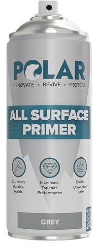 Polar All Surface Primer Spray Paint, 400ml, Matt Grey