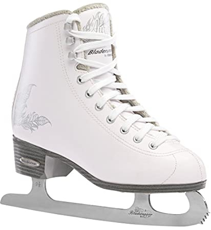 Rollerblade W, Bladerunner Ice by Aurora-Pattini da Ghiaccio da Donna, per Adulti, Colore: Bianco e Argento, 8 UK