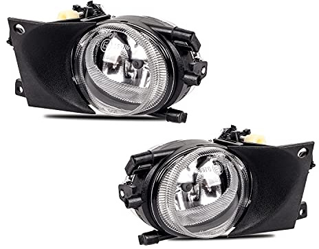 WISGOL Feux anti-brouillard pour Lentille propre BMW 5 Series (E39) 09/2000-06/2004 for standard bumper Phares antibrouillard H8 12V 35W Un couple E9 R:63176900222 6900222 L:63176900221 6900221