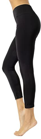CALZITALY Leggings sans Couture Femmes, Legging de Sport, Pantalon d'entraînement Fitness, Yoga Jogging Made in Italy (Noir, L)