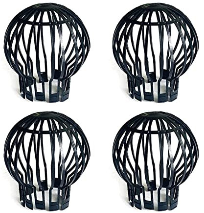 Houdao 4 Piezas Canalones y Bajantes Canalon Desague de Plástico Filtros para Canalones Protector de Canalones para Canalón para Hojas y Ramas Tamiz para Atrapar Hoja