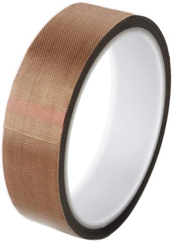 Y-Nut Tape/PTFE Tape for Vacuum Sealer Machine,Hand or Impulse Sealer PTFE Fabric Tape, Teflon Tape for Machine, Hand Impulse Sealers Insulation Wear-resistant Coated Fiberglass (25mmx10m)