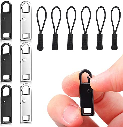 Tiradores De Cremallera, Zipper Para Cremallera, Reparar Cremalleras, Tirador De Cremalleras, Repuesto, Para Ropa, Mochilas, Maletas Y Manualidades,12 Piezas