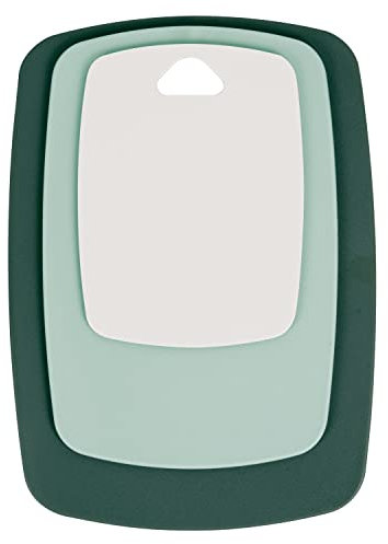 BIRAMBEAU - Ustensiles de Cuisine – Lot 3 Planches Plastiques à découper - Planche Travail - Idéal Cuisine Organisée Vert